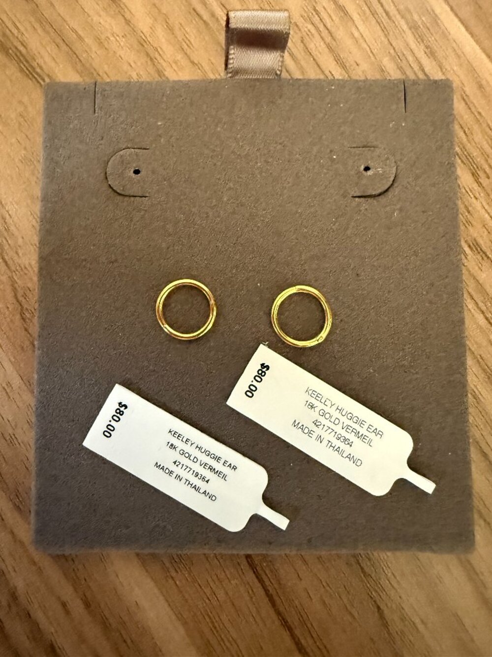 NWT Kendra Scott Keeley Huggie Earring Set in 18k Gold Vermeil